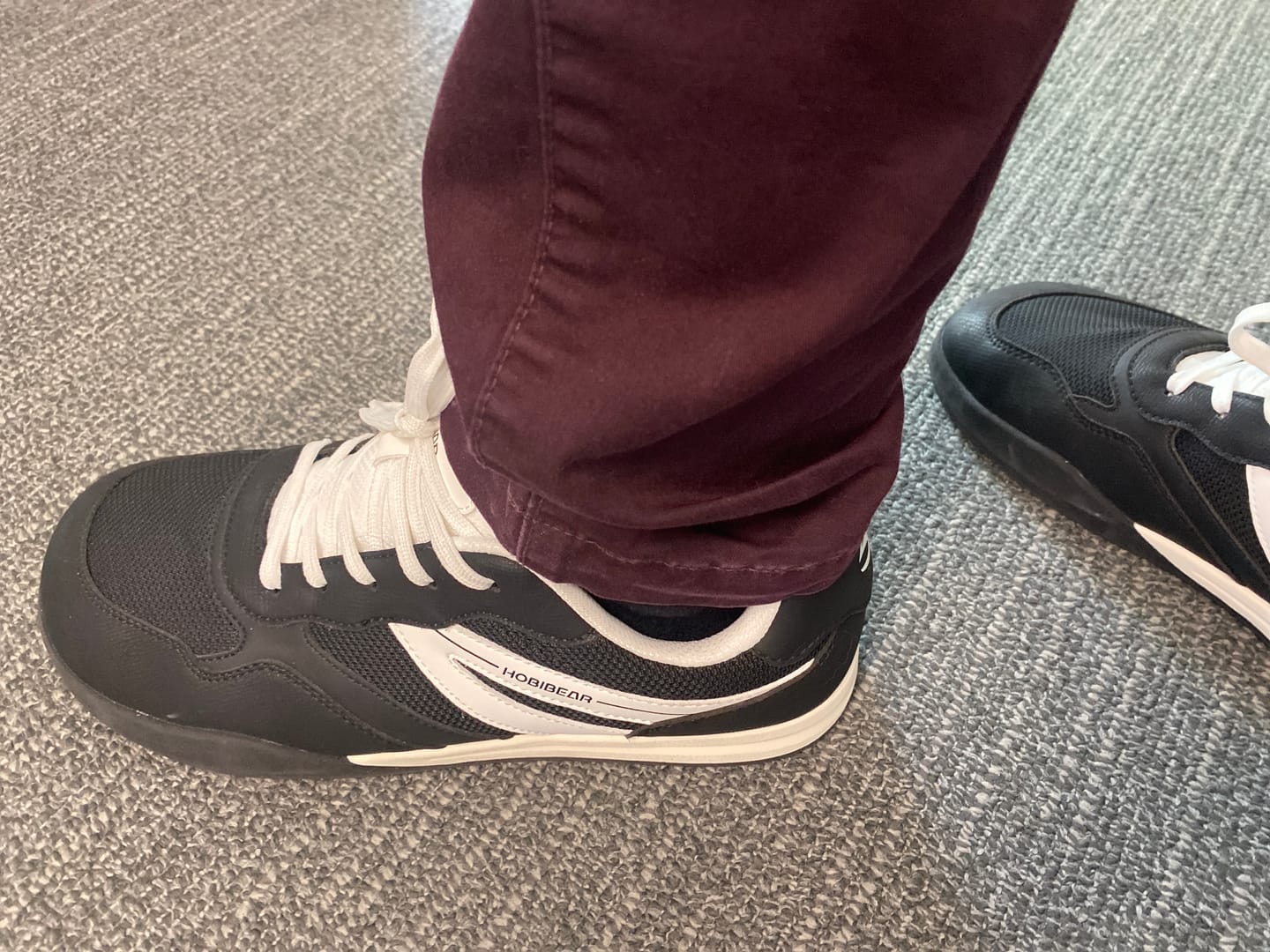 Customer photo review of Heather - Wide Toe Sneakers