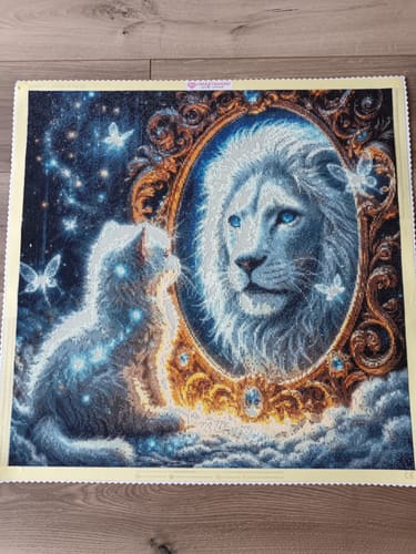 Customer photo review of 5D Diamond Painting – Spiegelbild der Stärke