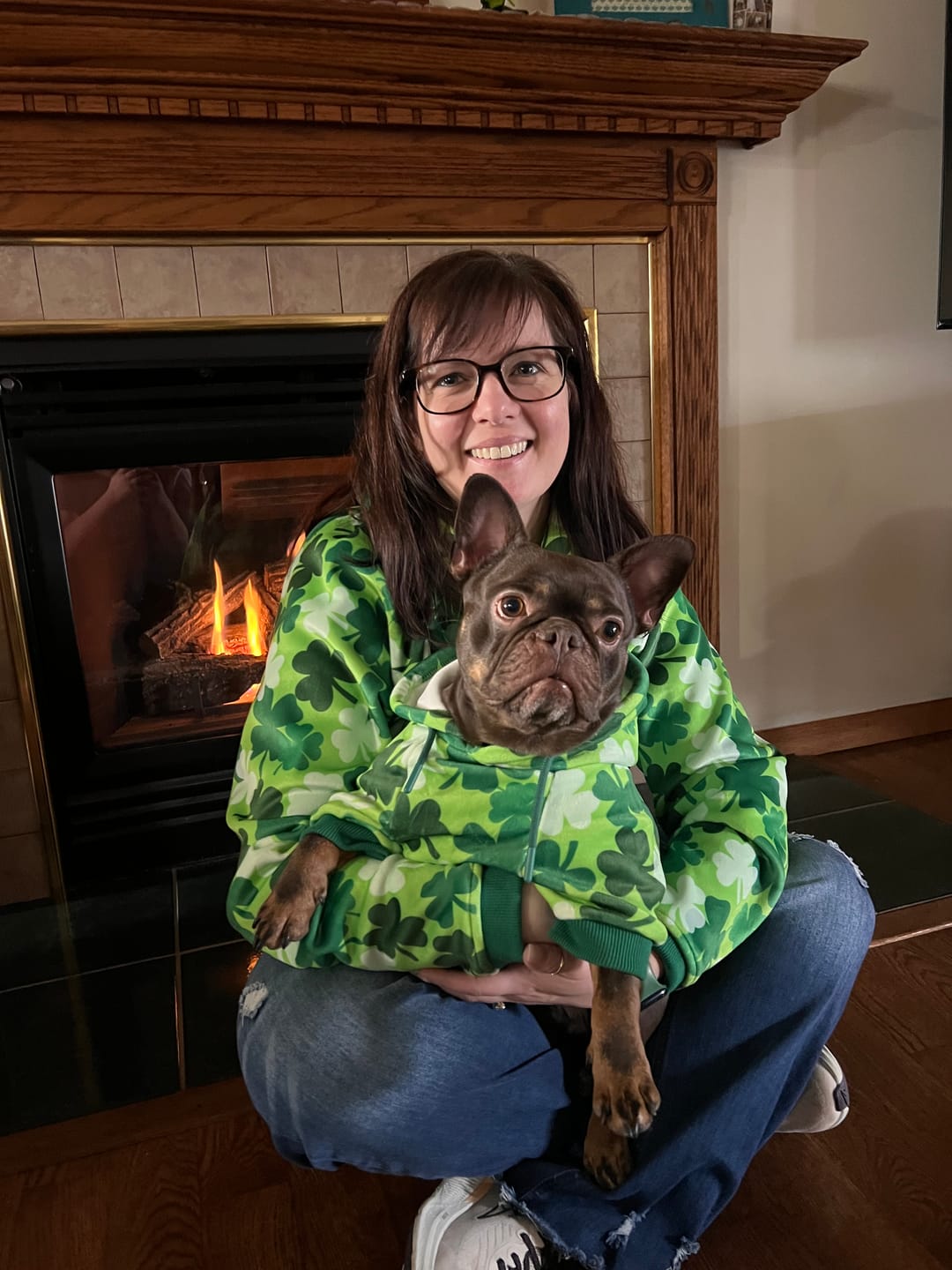 Customer photo review of St. Paddy's Dog Hoodies (Limited Edition)