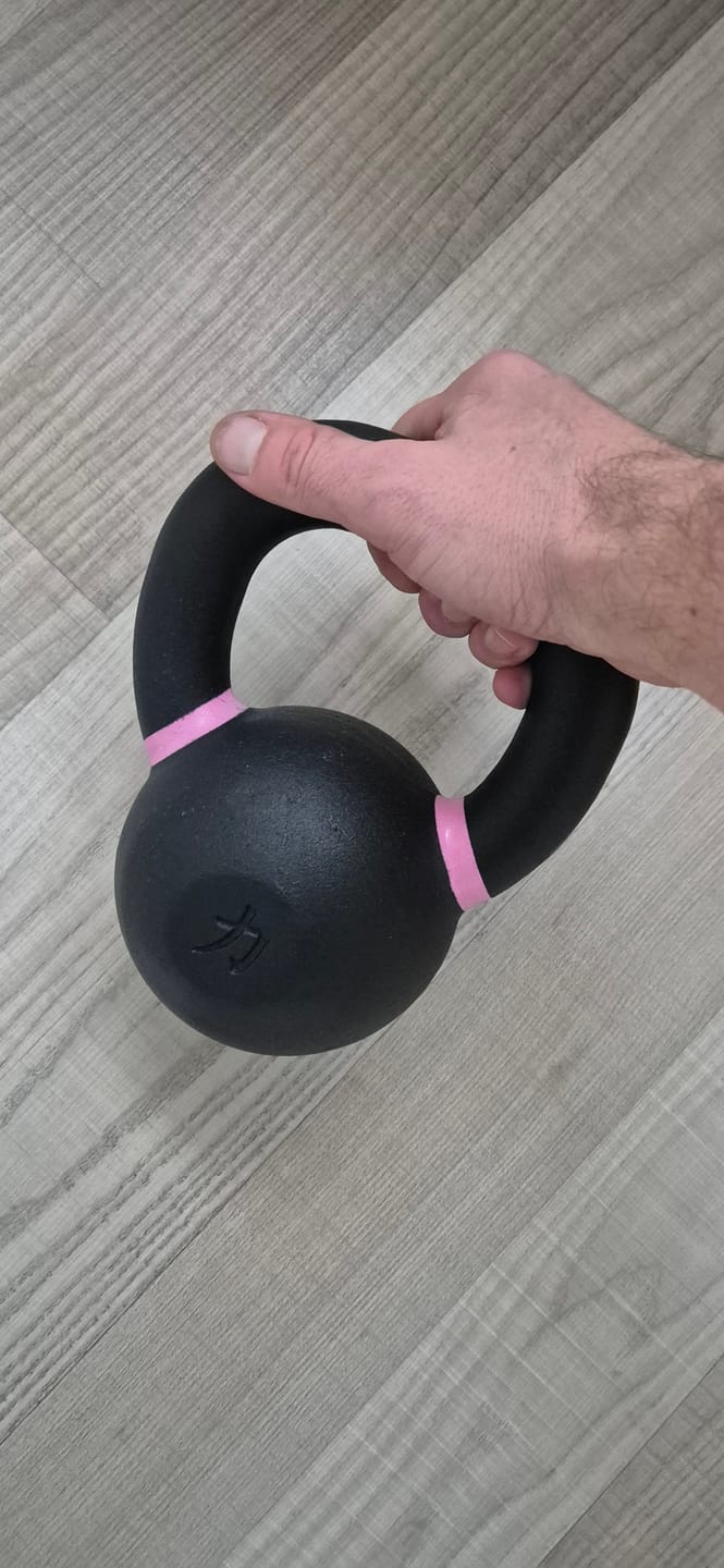 Customer photo review of Strength Shop Cast Iron Kettlebells - Single Mould, Powder Coated, 4-64KG