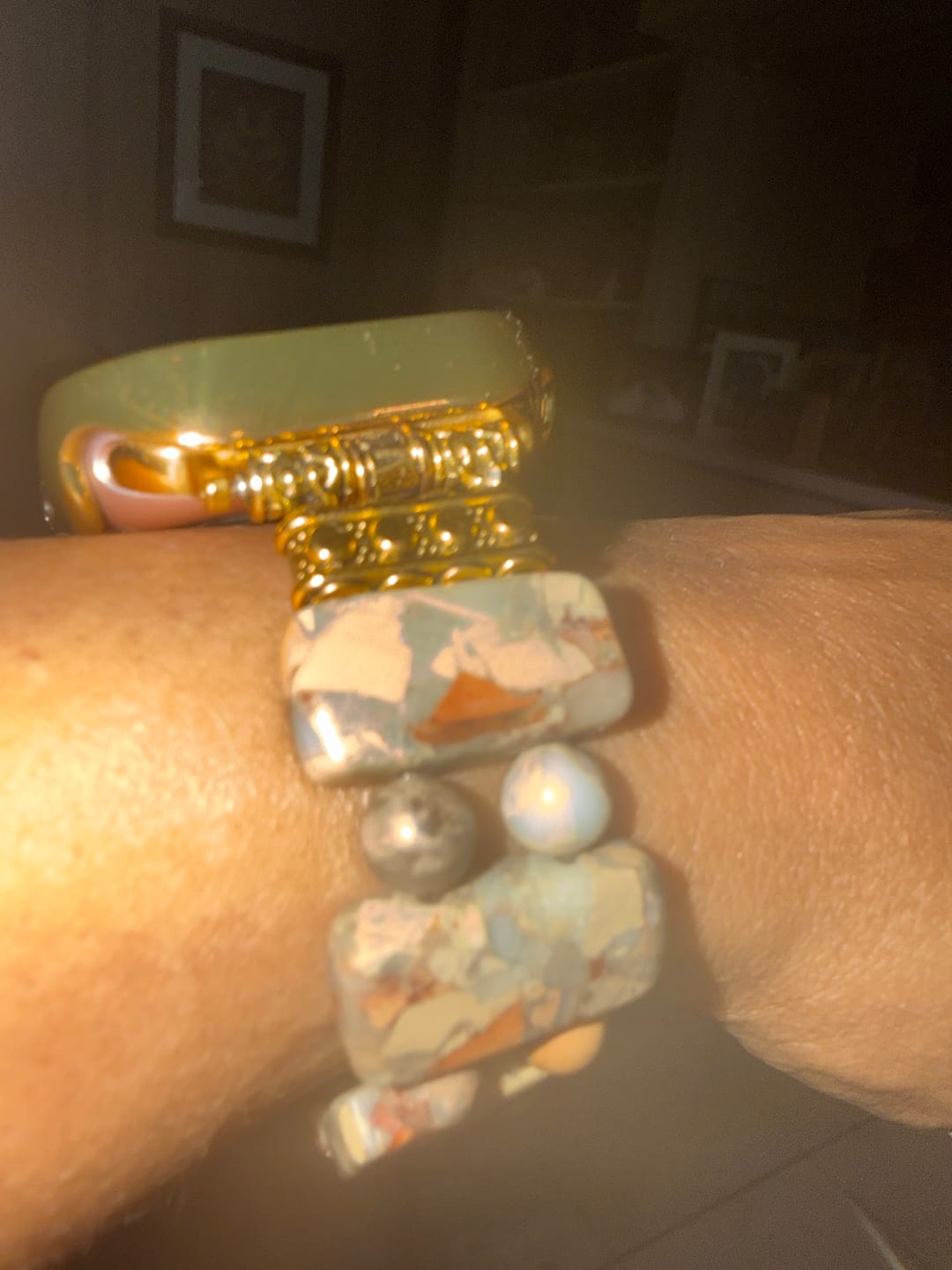 Customer photo review of Zen Tibetan Stretch Apple Watch Strap