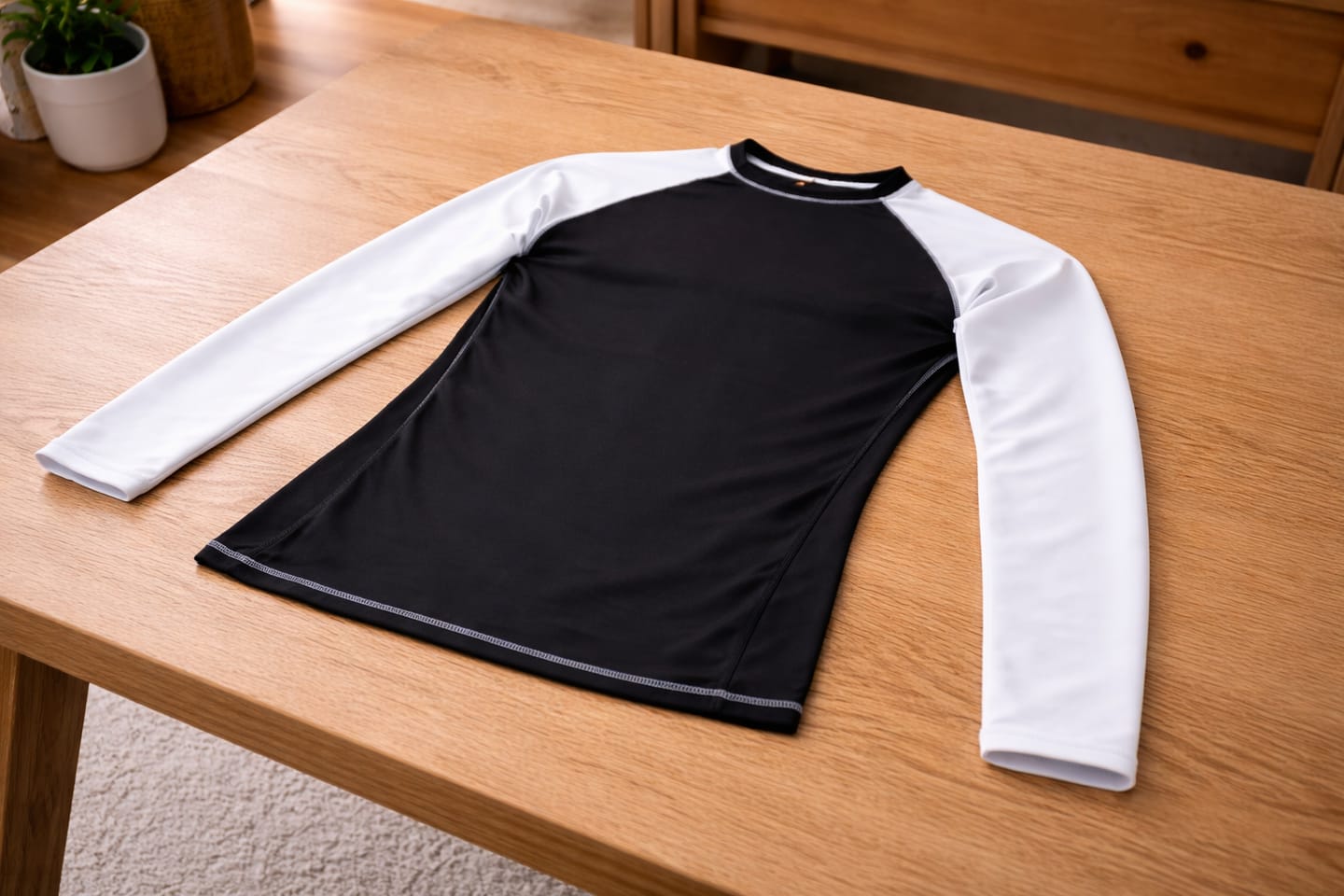 Customer photo review of Black and White BJJ Rashguard