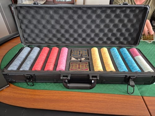 Customer photo review of Poker Case Aluminium Black 500 PRO