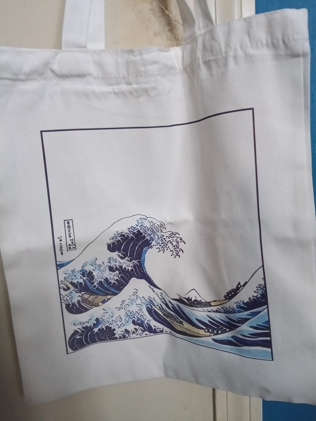 Customer photo review of Hokusai wave bag