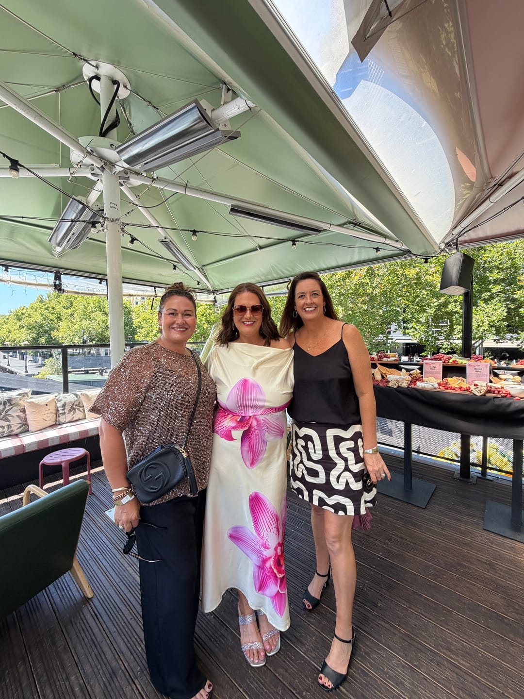 Customer photo review of Sarita Maxi Off Shoulder Dress in Butter Yellow Floral Satin