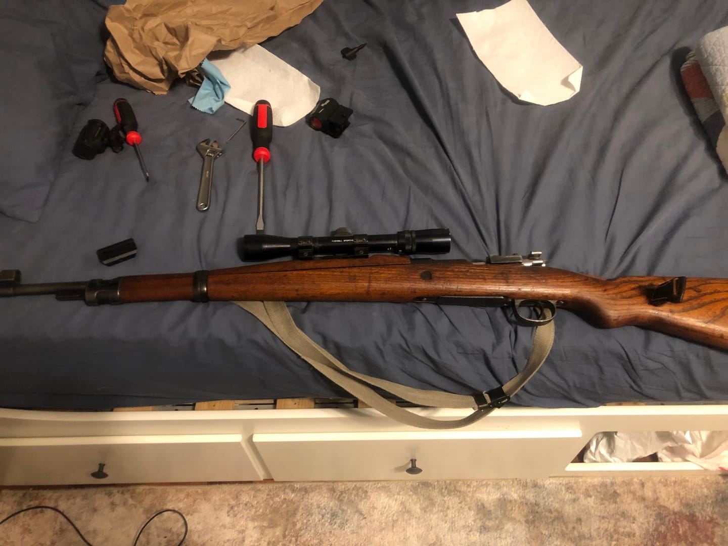 Customer photo review of Scout Mount for Mauser Yugo M48, K.Kale, Spanish M43, VZ.24, Argentine M1909, Brazilian 1908 & 1908/34