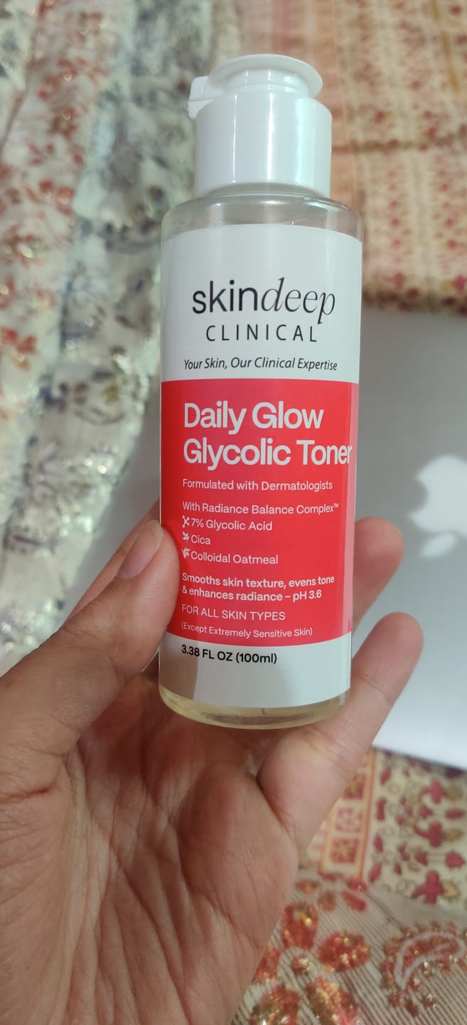 Customer photo review of Daily Glow Glycolic Toner