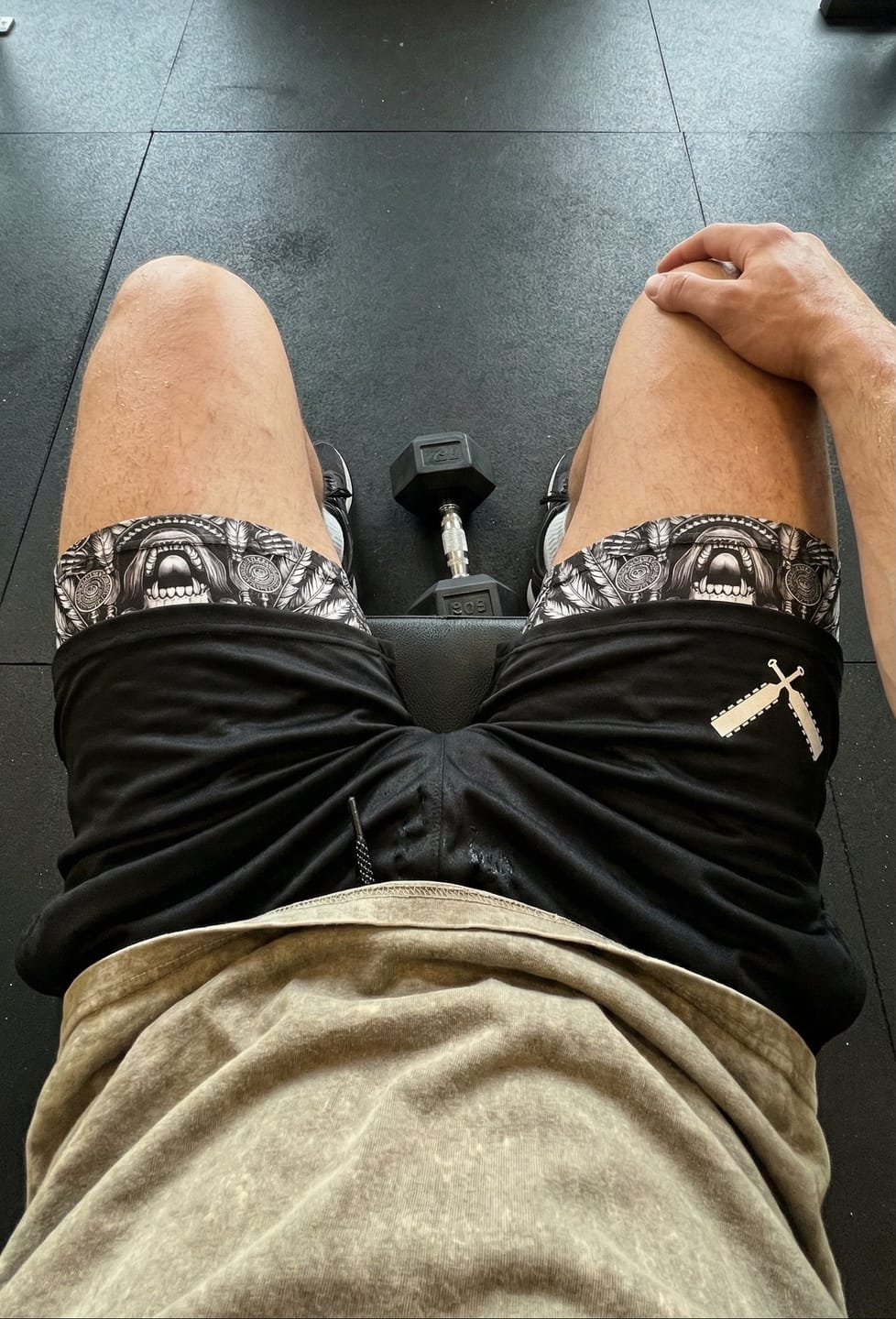 Customer photo review of Aztec Warrior 2 in 1 Printed Gym Shorts 11492