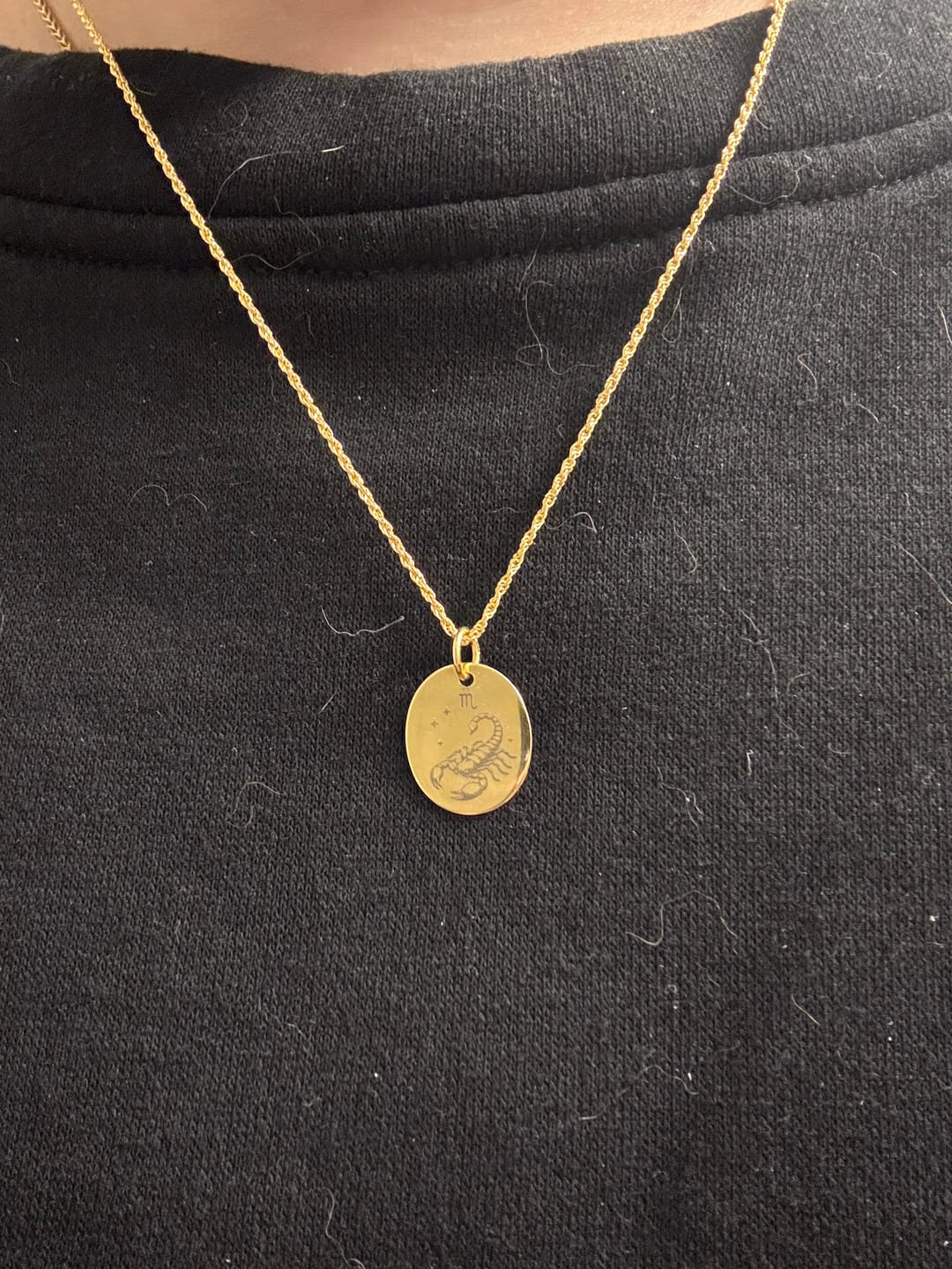 Customer photo review of Halskette Gelbgold 18k – Tanab-e Zarif (Filigrane Kordel)