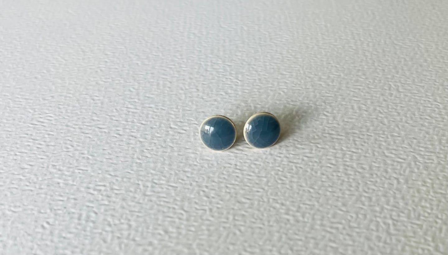 Customer photo review of Keramikohrstecker *GRAUBLAU* 8/10 oder 12mm