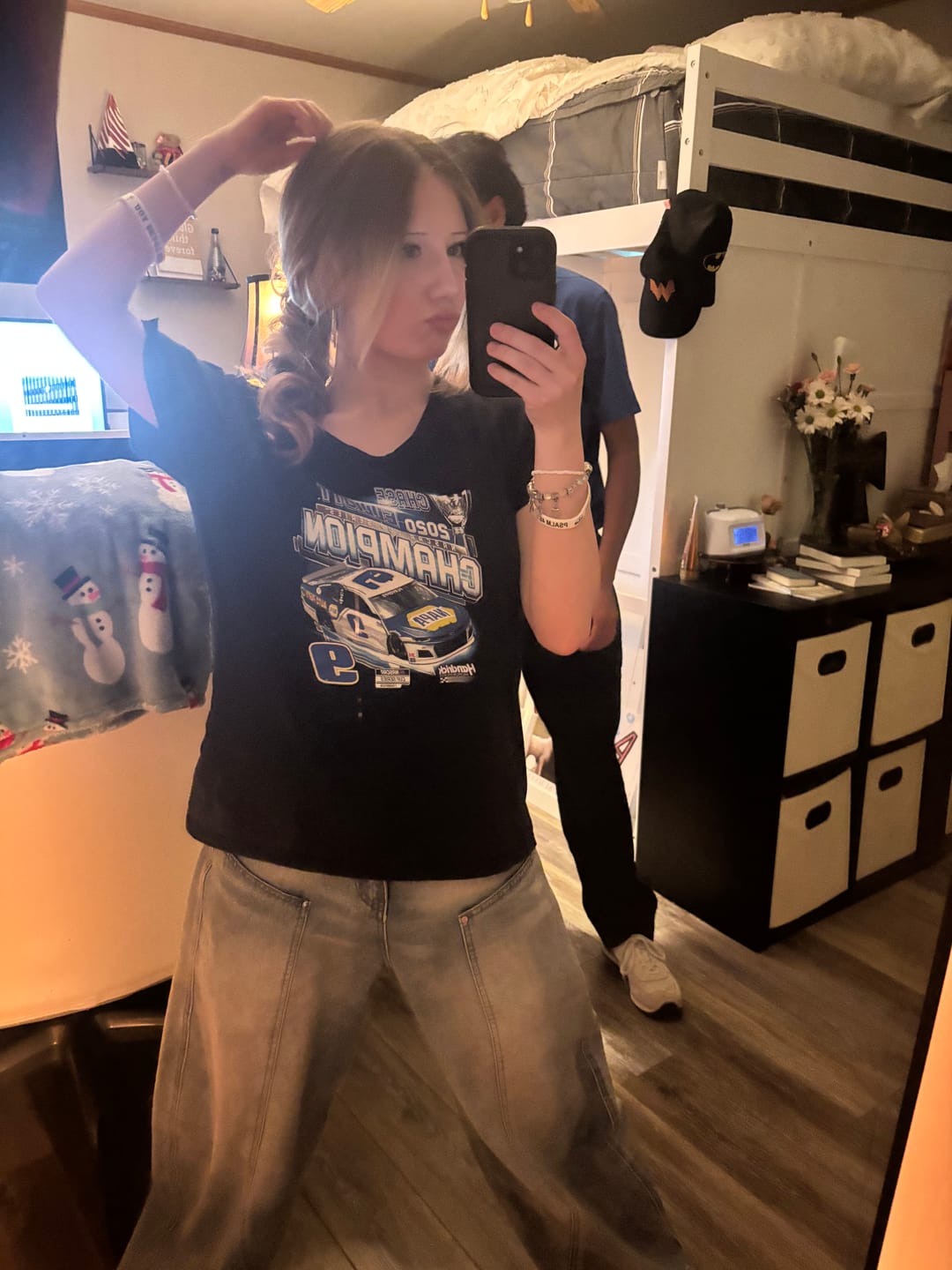 Customer photo review of Aelfric Eden Seam Panel Baggy Barrel Jeans