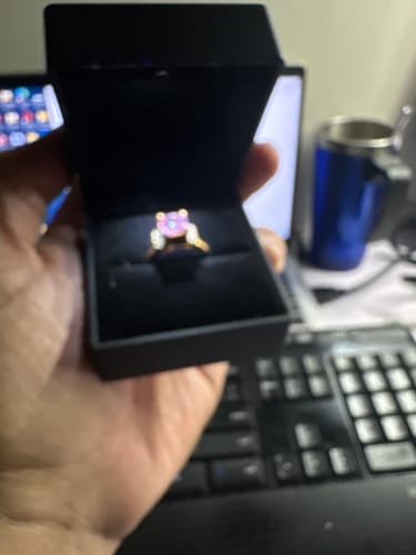Customer photo review of 3ct Basque Gemstone Engagement Ring