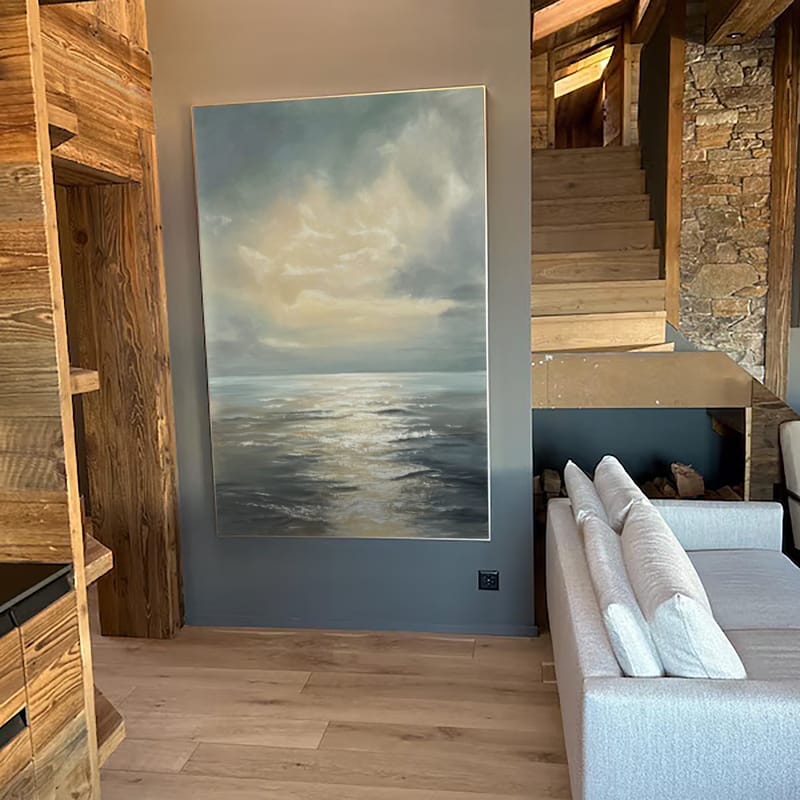 Customer photo review of Ocean And Sky Abstract Wall Art #OS096