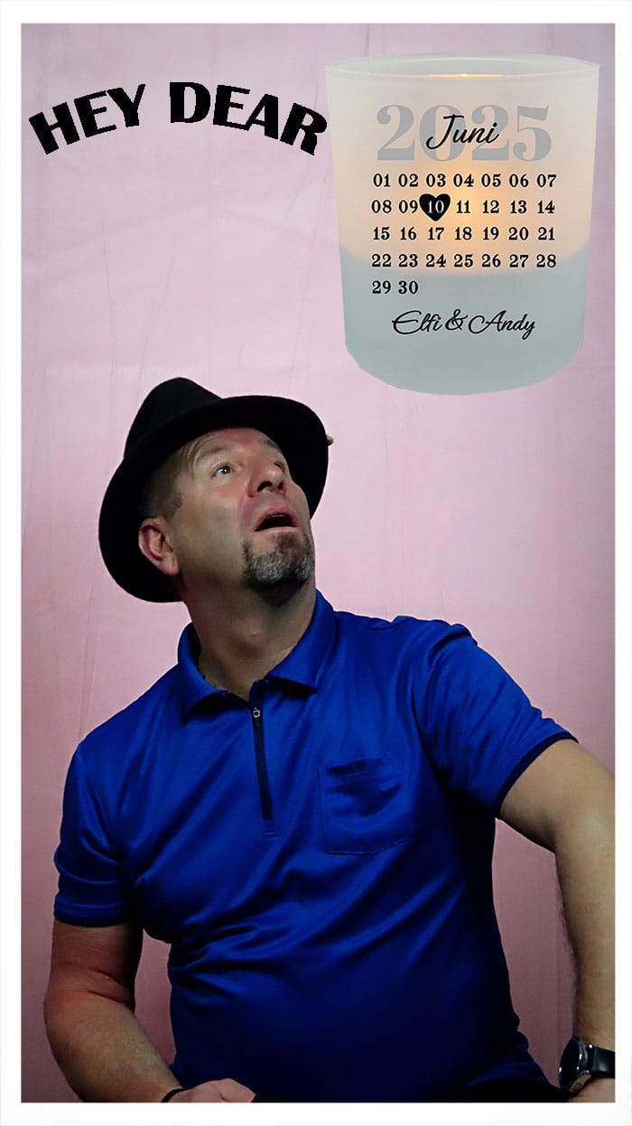Customer photo review of Unser Tag - Personalisiertes Teelicht