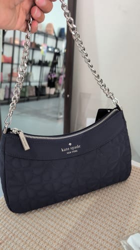 Customer photo review of Kate Spade Flower Quilted Convertible Shoulder Bag In Parisian Navy KK077