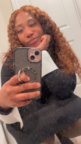 Customer photo review of CurlyMe 9x6 Lace Mocha Mousse Color Burmese Curly Wear Go Glueless Wig With Elastic Draw-string