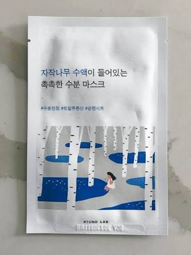 Customer photo review of Mitrinoša maska ar bērzu sulu Round Lab Birch Juice Moisturizing Mask