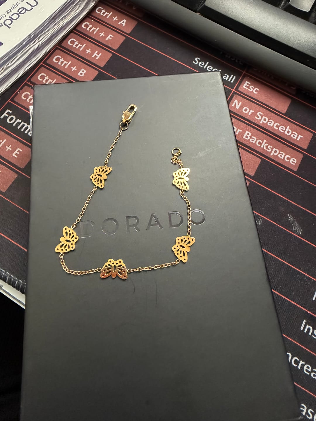 Customer photo review of Butterflies Anklet