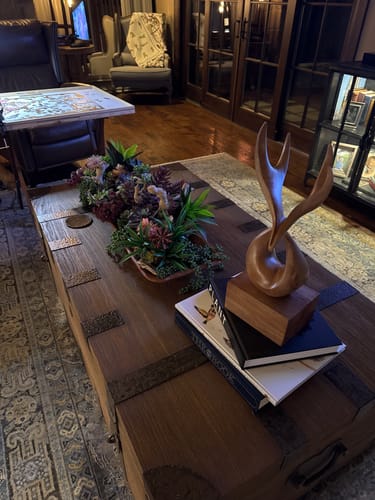 Customer photo review of Deer Wood Sculpture #WA134