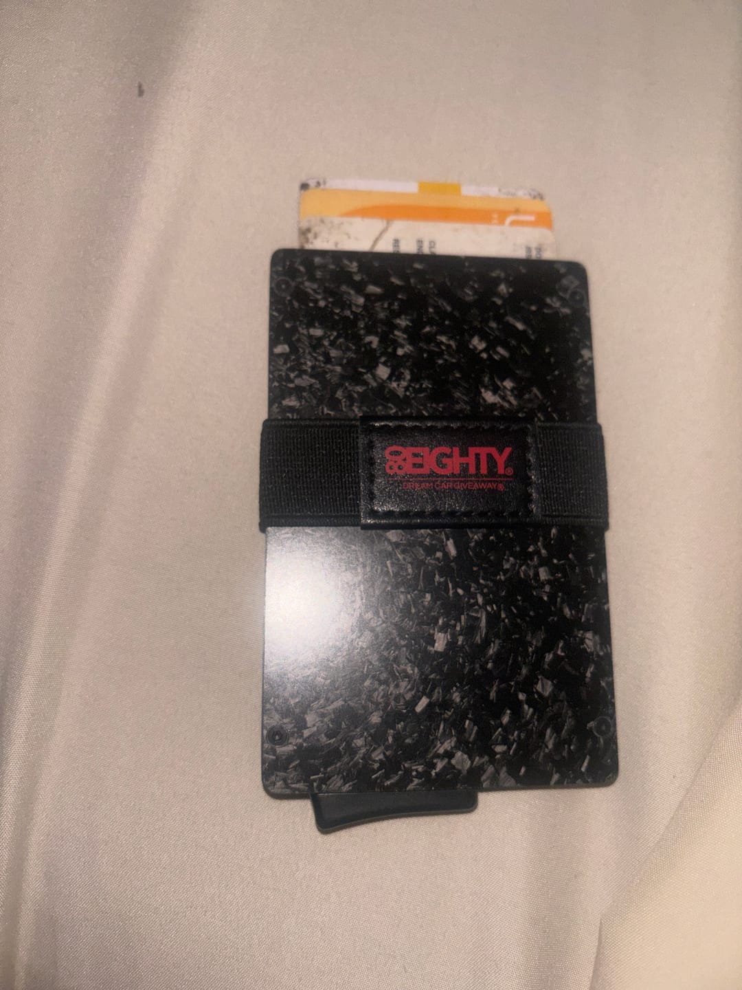 Customer photo review of 80Eighty® Minimalist Forged Carbon Wallet