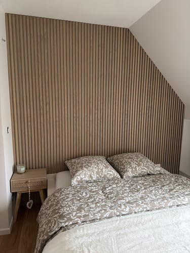 Customer photo review of Panneau Acoustique Bois Chêne Feutrine Blanc 260 Akupanel