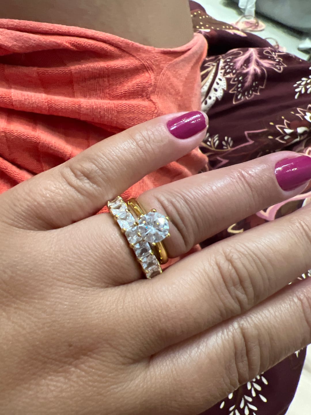 Customer photo review of Anel Queen Banhado em Ouro 18k