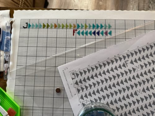 Customer photo review of Blank Diamond Painting Canvas – Round & Square Grids (Multiple Sizes)