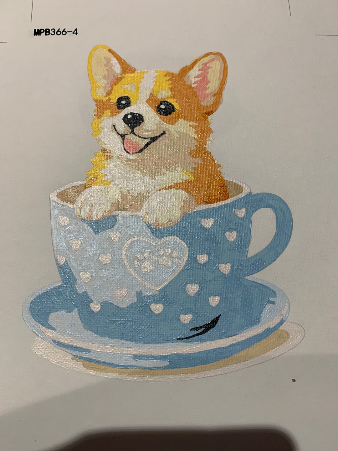Customer photo review of 6 Mini Paintings - Cute Dogs in Cups Set