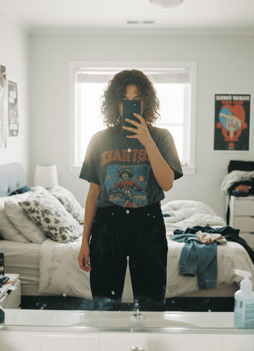 Customer photo review of Custom black jeans