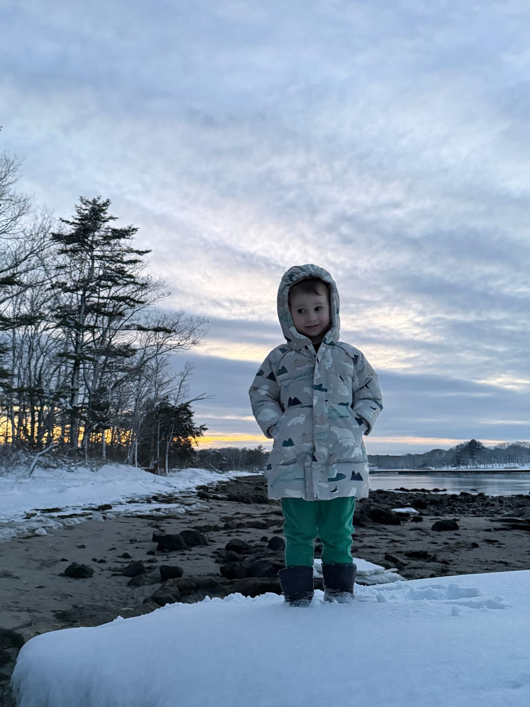 Customer photo review of Kids Merino Baselayer Legging
