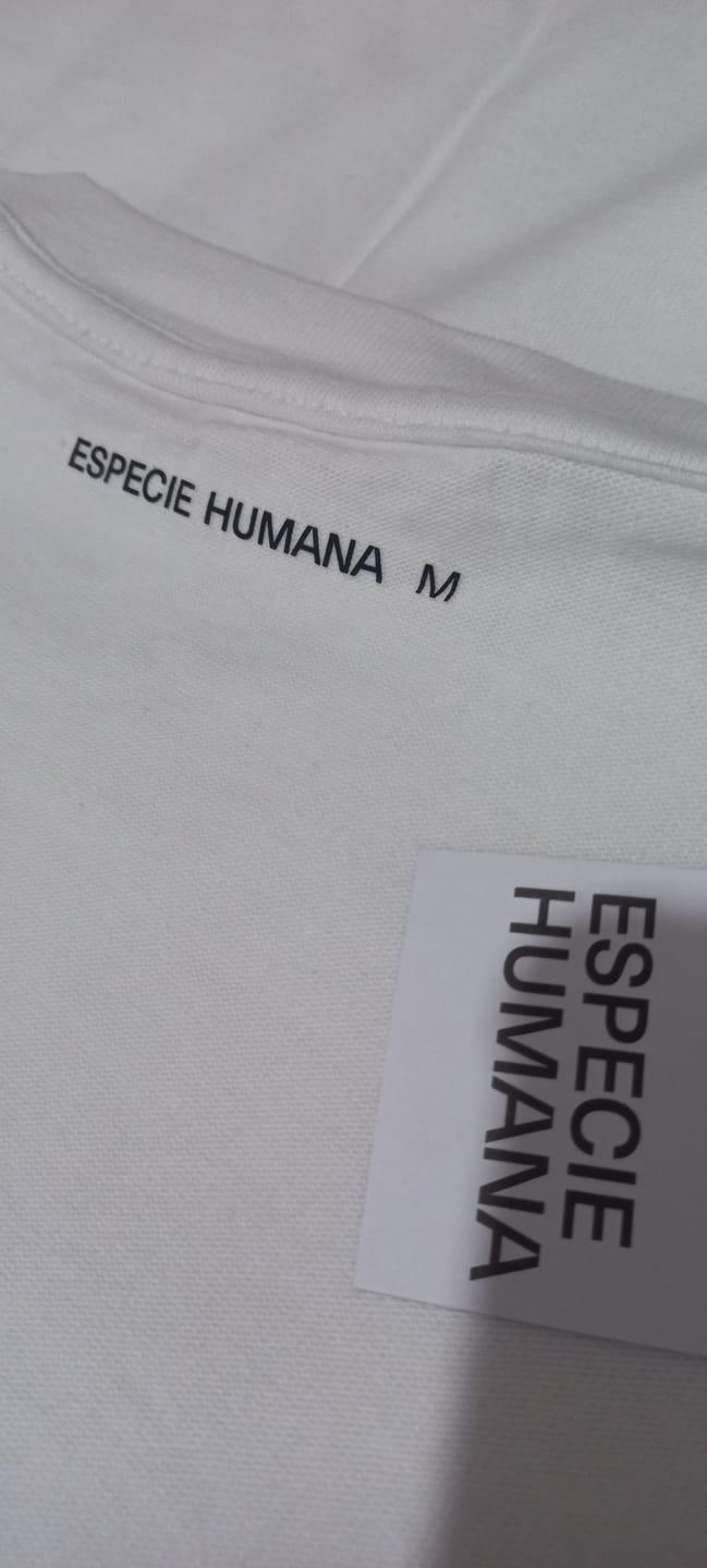 Customer photo review of Crew Neck 100% Heavy Cotton ESPECIE T-shirt White
