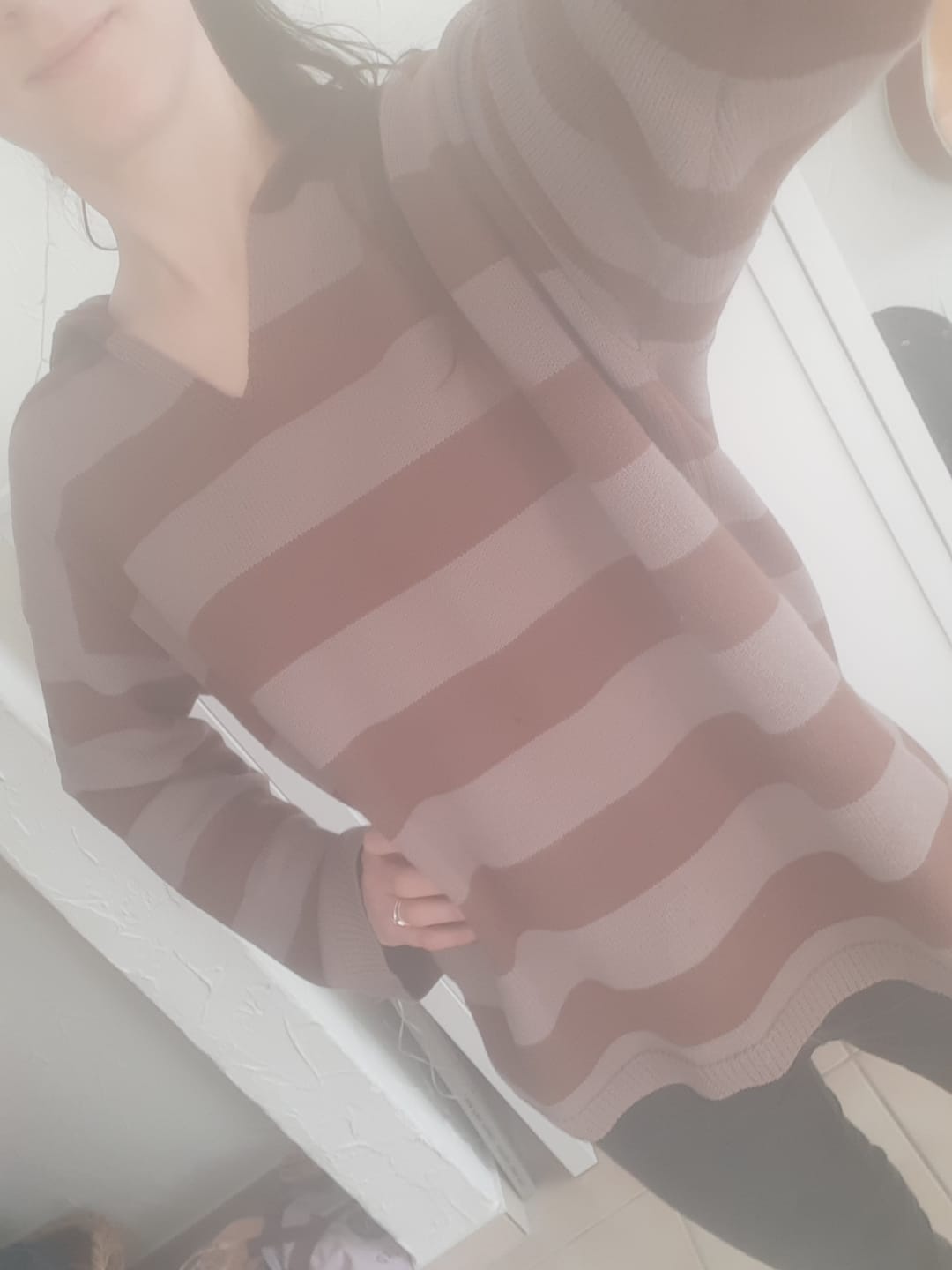 Customer photo review of Leichter Strickpullover 100% Baumwolle
