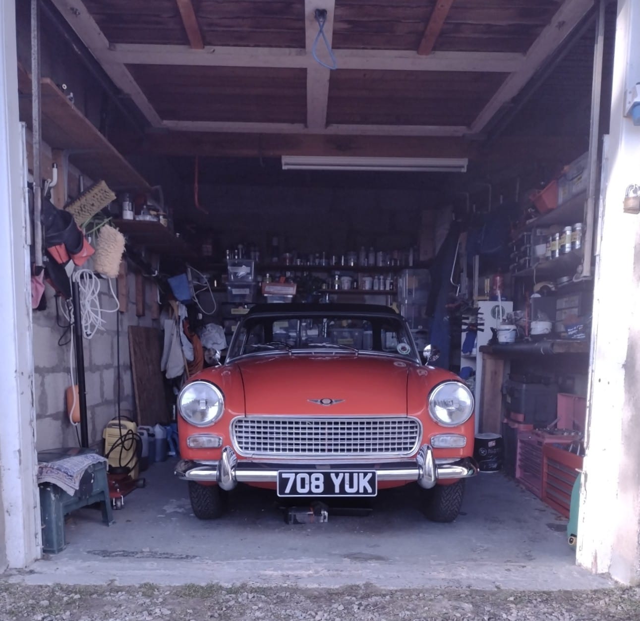 Customer photo review of Classic Oblong Metal Pressed Number Plate 420mm x 111mm