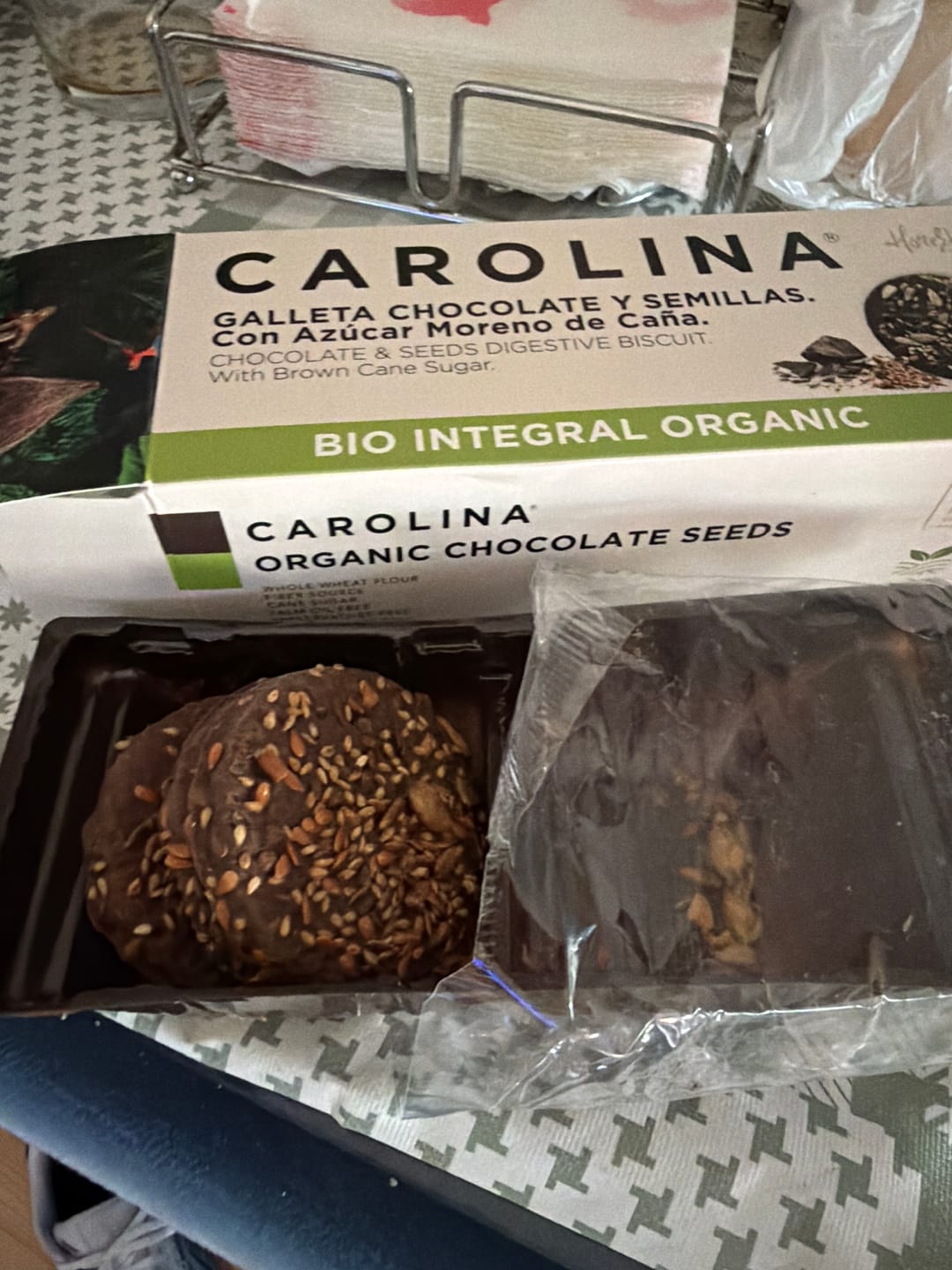 Customer photo review of Galleta Bio Integral Digestive con Chocolate & Semillas. Vegana