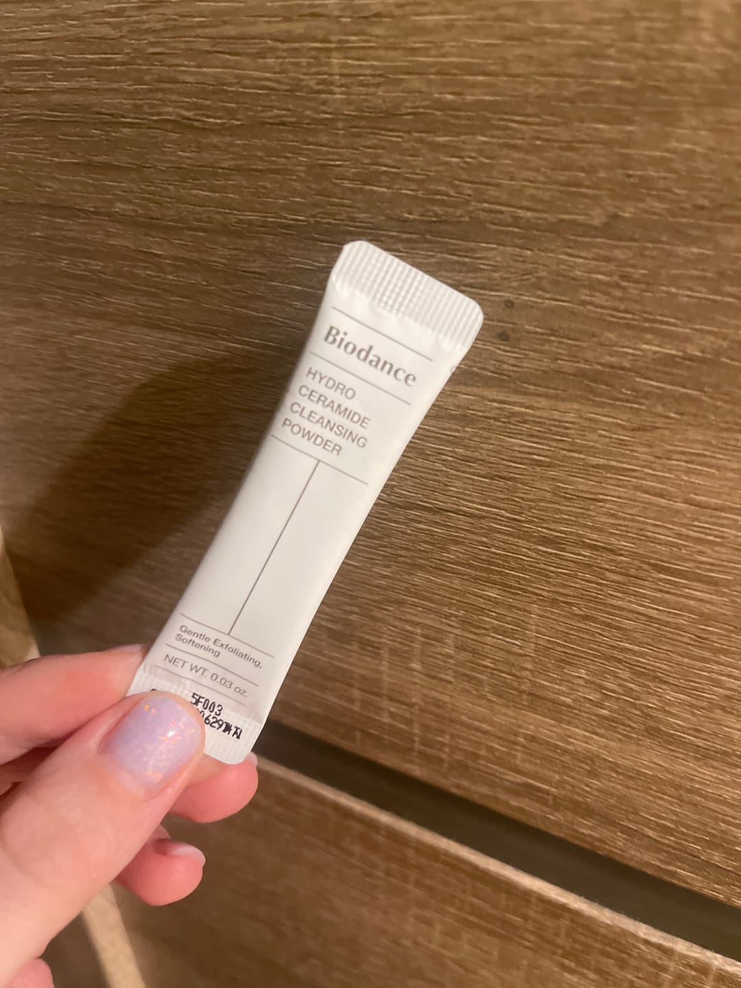 Customer photo review of Enzīmu pūderis Biodance Hydro Ceramide Cleansing Powder