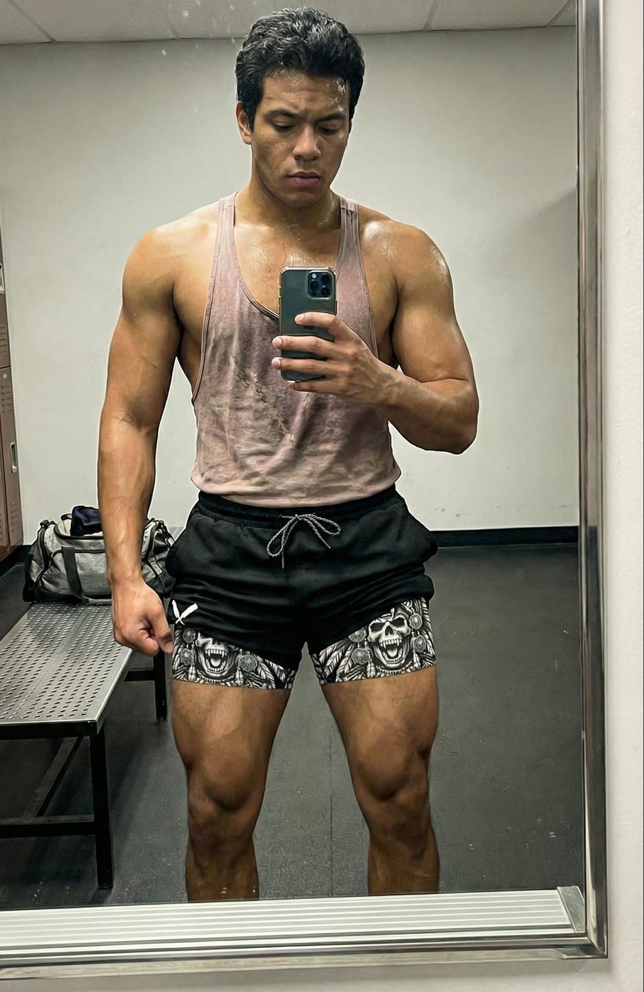 Customer photo review of Aztec Warrior 2 in 1 Printed Gym Shorts 11492