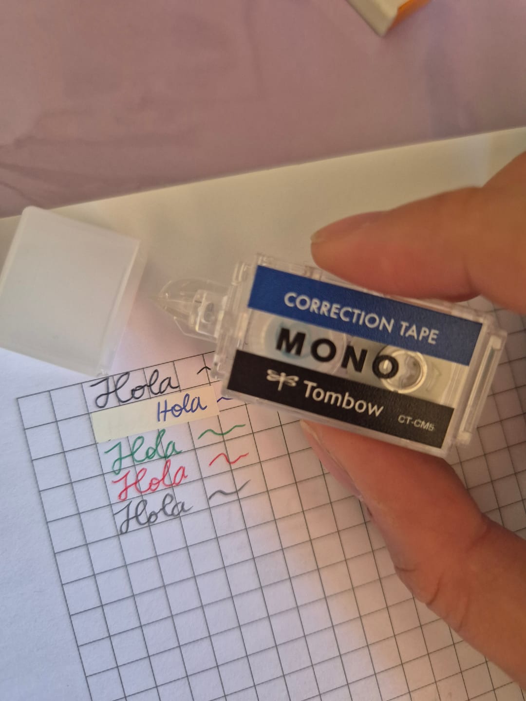 Customer photo review of Tombow - Corrector en Cinta Mono Pocket 4 m x 5 mm