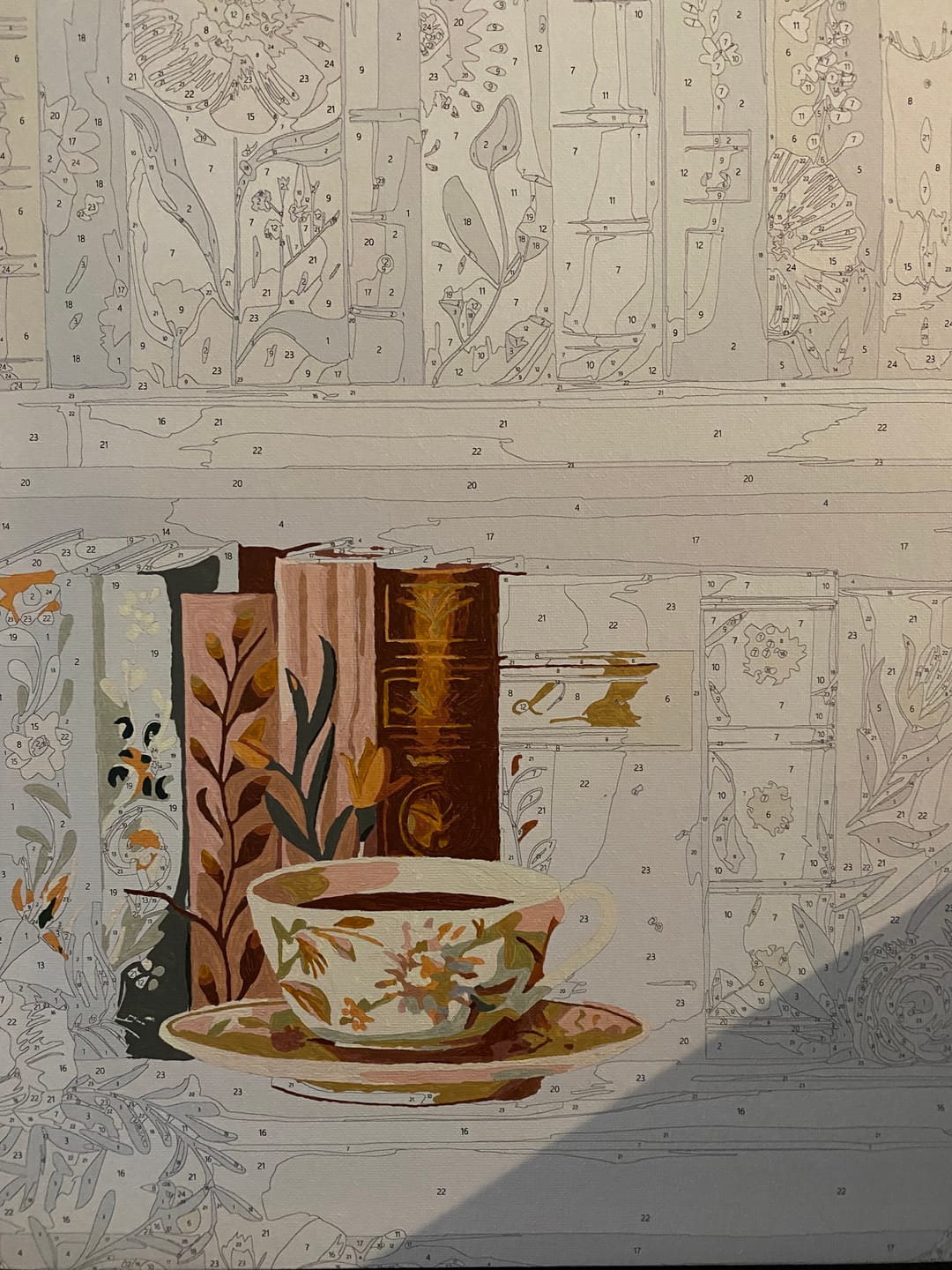 Customer photo review of Blooming library | Paint by Number