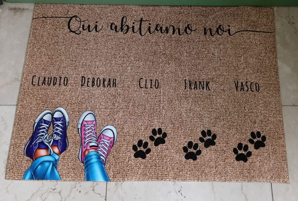 Customer photo review of Scarpe e zampe - Zerbino personalizzato
