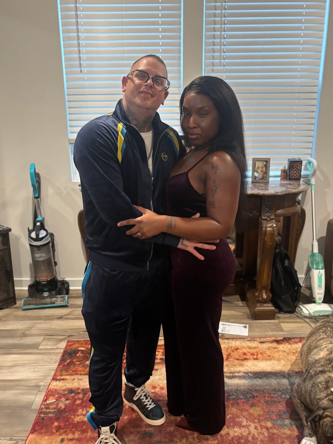 Customer photo review of Banda Velour Track Jacket- Maritime Blue