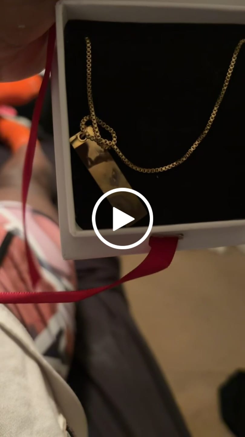 Customer video review of Personalized Eye Photo Necklace