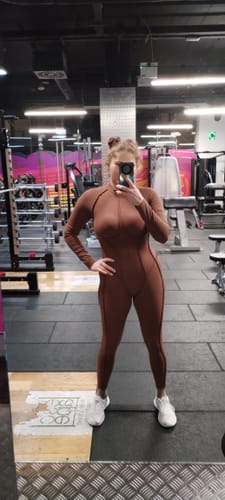Customer photo review of The Anew Zipper Jumpsuit