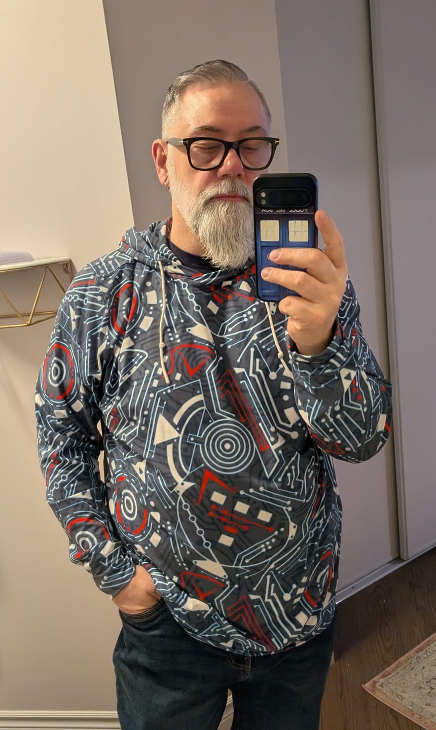 Customer photo review of Disney's Tron "Greetings Programs" – Performance Hoodie