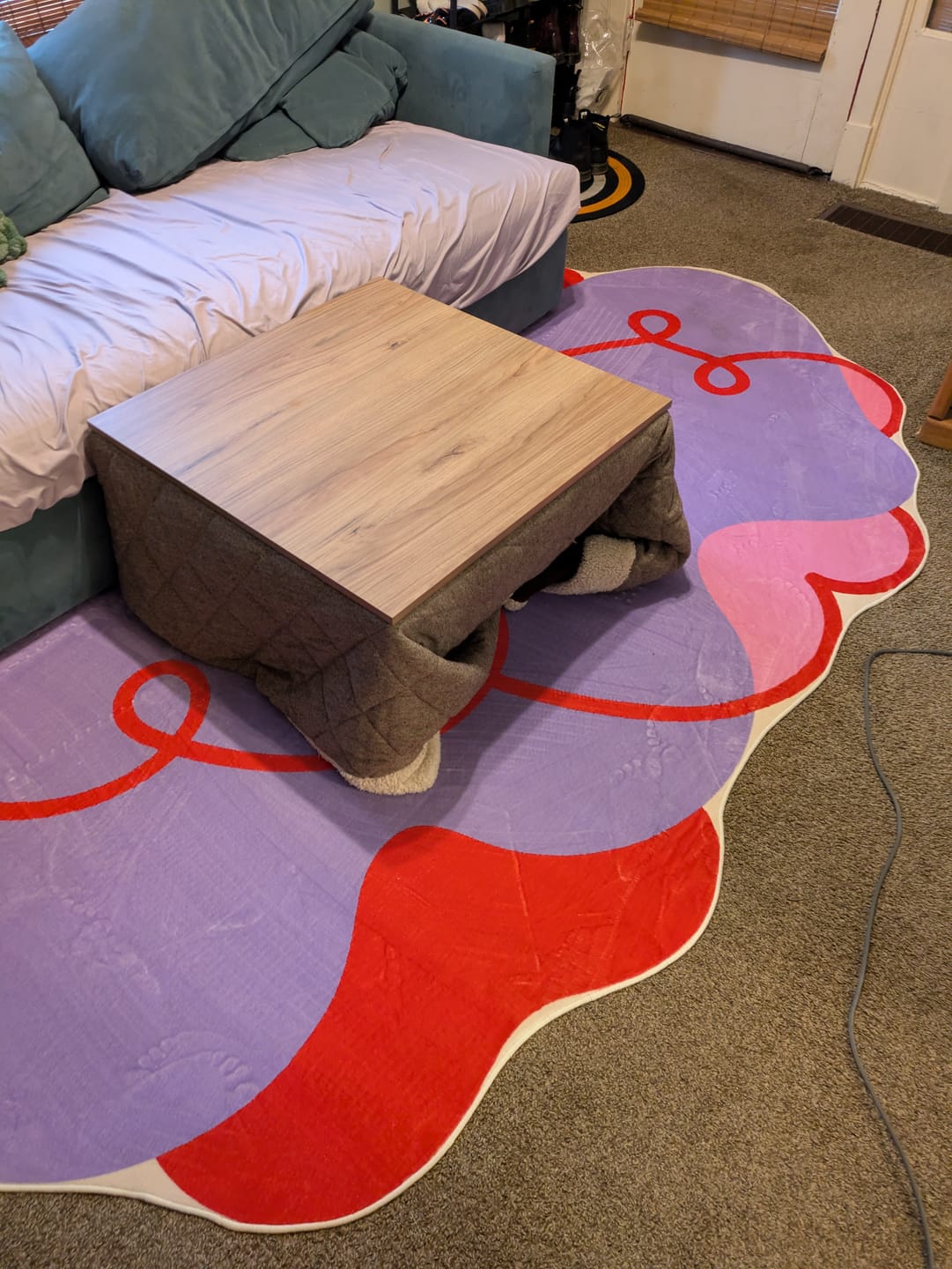 Customer photo review of Wavy Abstract Irregular Area Rug by Shayla Goethe