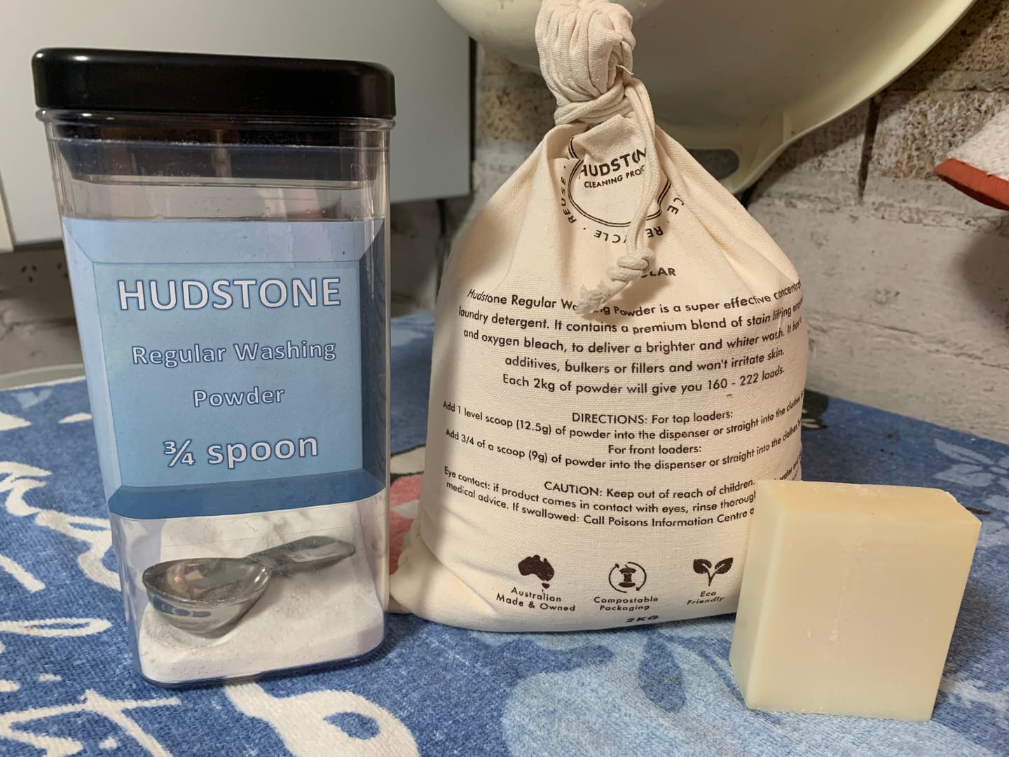 Customer photo review of Dishwashing Soap Bar (Lemon Myrtle)
