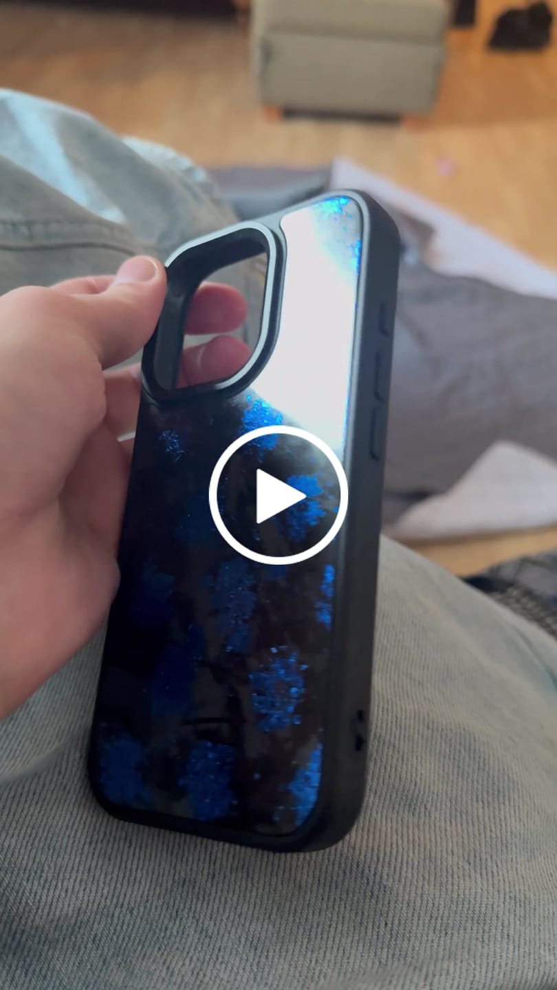 Customer video review of Forged Carbon Case Blue