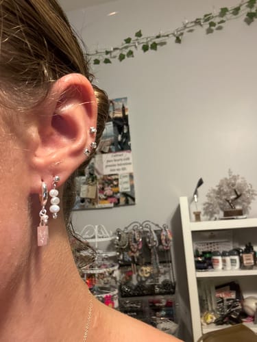 Customer photo review of Bar Earrings Set