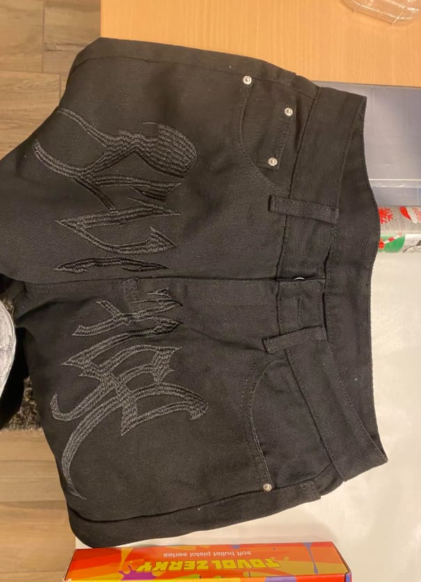 Customer photo review of Custom black jeans