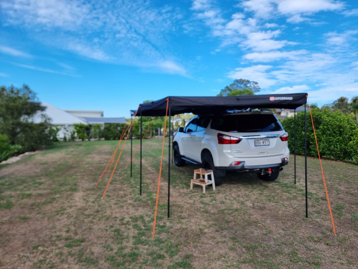 Customer photo review of OPENROAD 180 Free Standing Awning