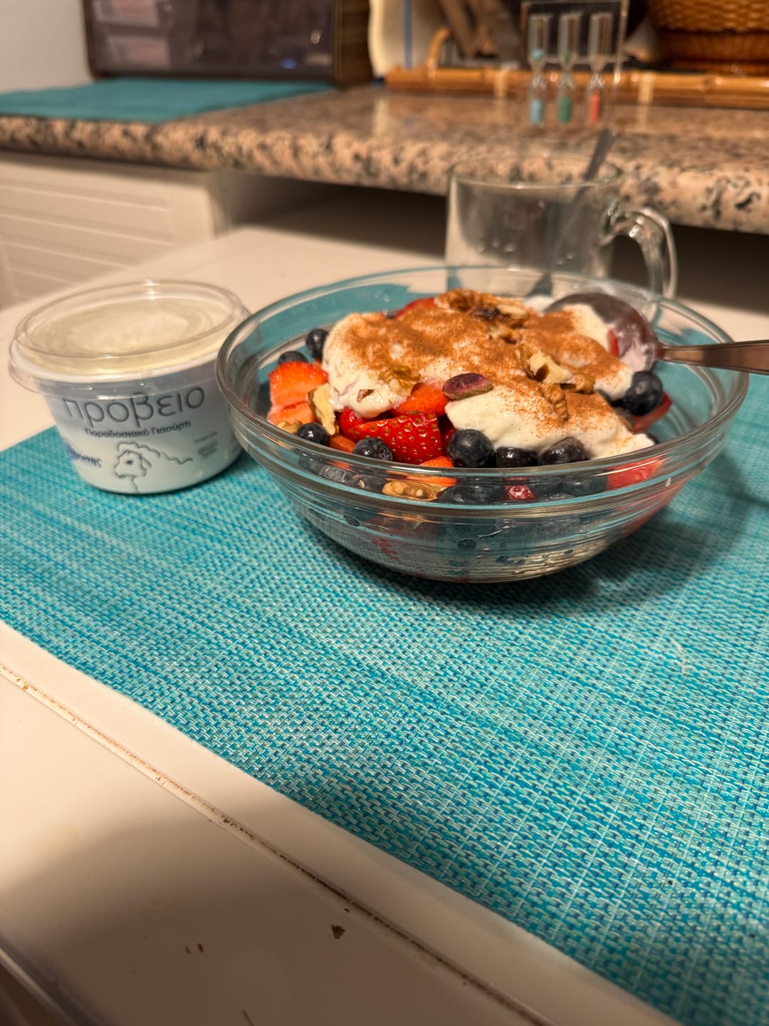 Customer photo review of Traditional Greek Sheep Yogurt with Natural Cream – 3x220g